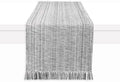 PurpleEssences Chambray Table Runner with Fringes - Mineral Gray &