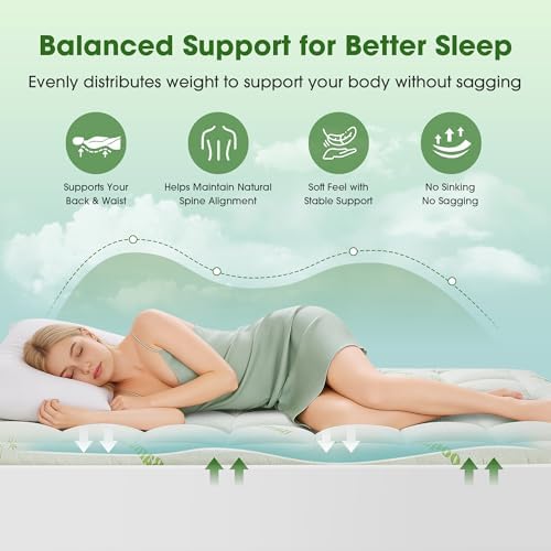 Mattress Pad Queen Size, Cooling Pillow Top Mattress Topper, Ultra