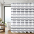 Modern Minimalist Geometric Wave Shower Curtain - Waterproof Polyester