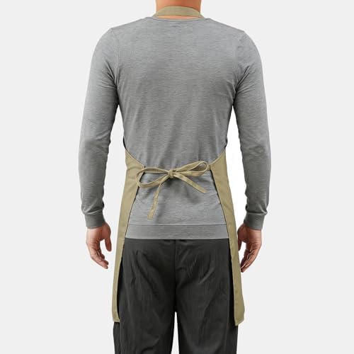 Vinchef New Soft Canvas Apron, Adjustable Neck Strap, Large Pocket