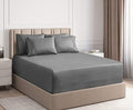100% Egyptian Cotton 5Pcs Premium Set Fitted Sheet with 4 Pillowcases