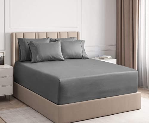 100% Egyptian Cotton 5Pcs Premium Set Fitted Sheet with 4 Pillowcases