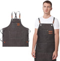 MAGICLULU Cotton Canvas Apron with Adjustable Neck Strap and Pockets