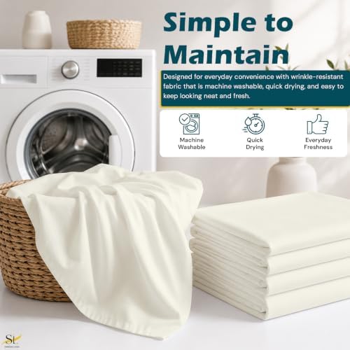 Full Size Fitted Sheet Soft Microfiber 15 Inch Deep Pocket, Ivory