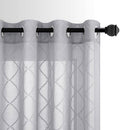 KOUFALL Grey Curtains 63 Inch Length for Bedroom 2 Panel Sets Grommet
