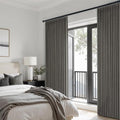 Pinch Pleated Blackout Curtains 84 Inch Long 2 Panels Set Carbon Grey