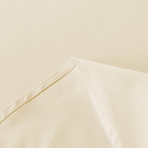 sancua Round Tablecloth 70 Inch Fits 20-58 Inch Tables, Beige