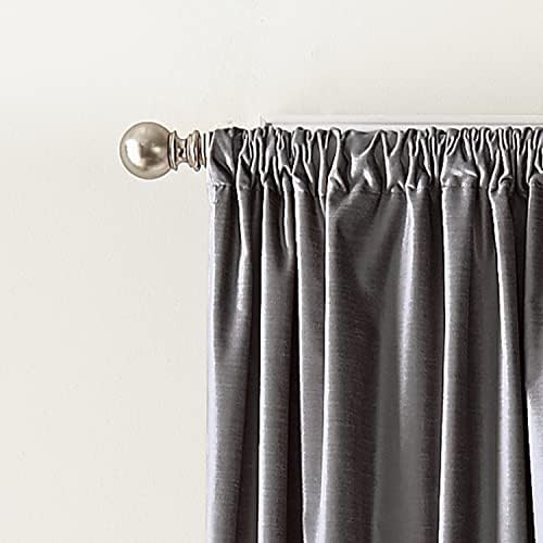 DKNY Curtains Modern Knotted Velvet Lined Curtain Panel Pair, 108"