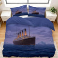 Vintage Titanic Reversible Duvet Cover Set California King