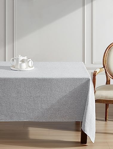 Laura Ashley Harper Tablecloth, 60" x 120", Ash Gray