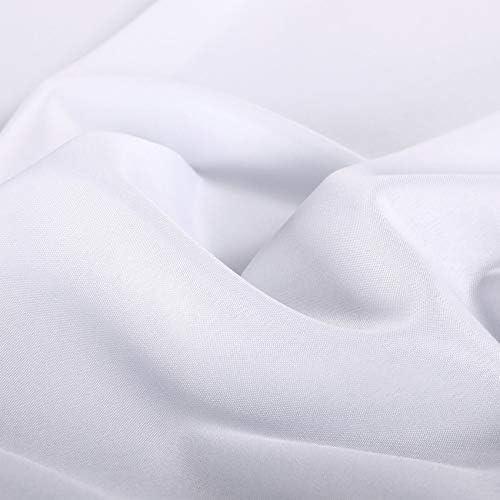 Ascoza 2pack 70 Inch White Round Tablecloth in Polyester Fabric for