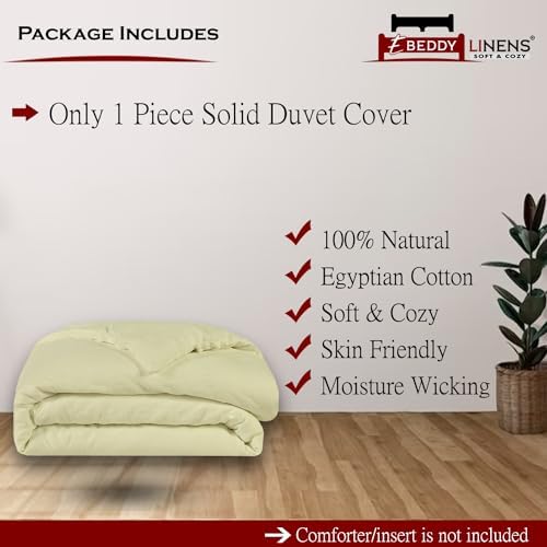 eBeddy Linens Luxury Duvet Cover Twin/Twin XL Size 68x90 Inch 100%