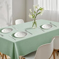 Rectangle Tablecloth Linen Texture Waterproof and Stain-resistant