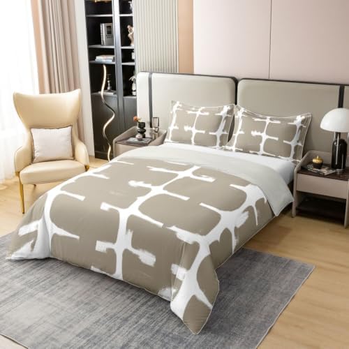 Feelyou Kids Geometric Duvet Cover 100% Cotton King Size