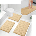 OLANLY Memory Foam Bath Rugs and Toilet Rug U-Shaped, Bath Rug Size