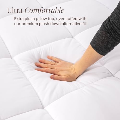 Bare Home Microplush Reversible Mattress Topper (Queen)