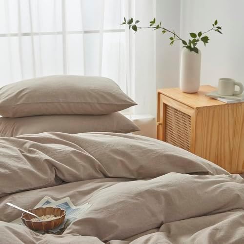 FACE TWO FACE Bedding Duvet Cover Set100% Washed Cotton Duvet Cover