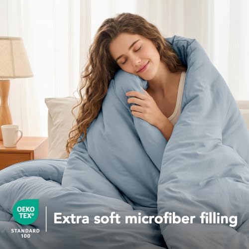 Full Comforter Set Prewashed Lightweight Quilted Bedding for All