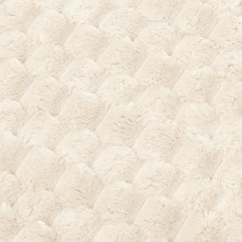 Vessia Flannel Fleece King Size Bed Blanket(108x90 inch), 3D Jacquard