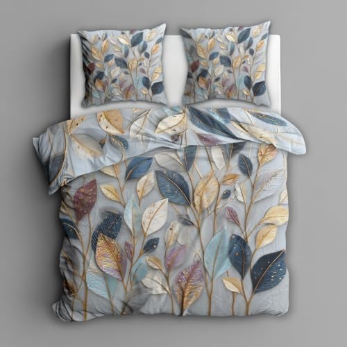 Leaf Duvet Cover King Size 3 Piece