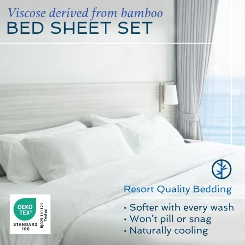 Hotel Sheets Direct 3 Piece Bed Sheet Set Twin XL Size, 100% Viscose