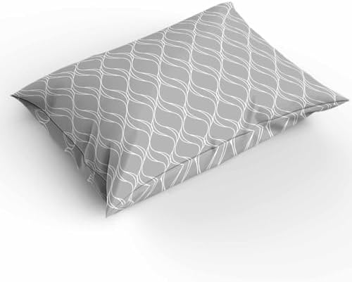 Duvet Cover Set Queen, Abstract Ripple Stripe 3 Piece Bedding Set