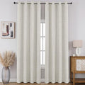 CUCRAF 100% Blackout Window Curtains 84 inches Long 2 Panels Set, Faux