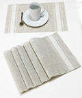 Jutemill Set of 12 PVC Vinyl Woven Place mats, Heat Insulation Stain