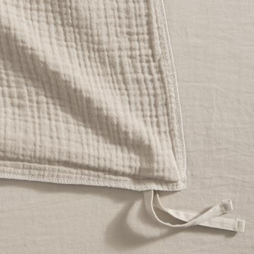 Levtex Home - Muslin Taupe Duvet Set - King Duvet Cover (106x94in) and
