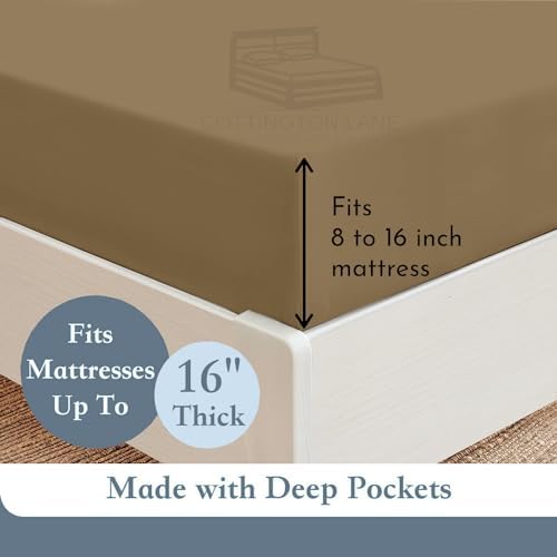 Cottington Lane 4 Piece Queen Size Sheet Set, Hotel Quality Bedding