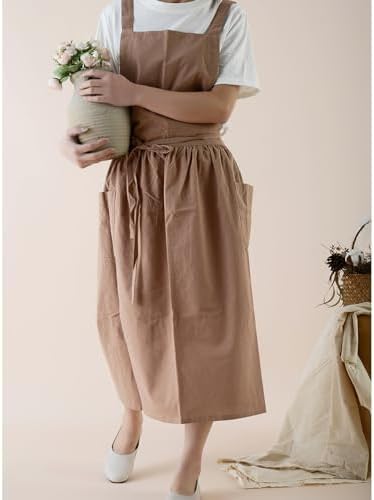 Adjust Cotton Linen Cooking Apron Fabric Coffee Restaurant Canvas Work