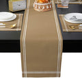 Teamery Table Runner for Kitchen Decor, Khaki Solid Color Table
