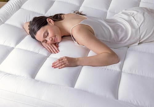 Queen Mattress Topper by Pure Bamboo, Cooling Pillowtop Plush Thick