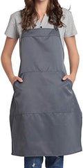 BIGHAS Adjustable Bib Apron with Long Ties for Women Men 18 Colors