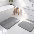 H.VERSAILTEX Bath Mat Memory Foam Set Bathroom Rug Set Flannel Velvety