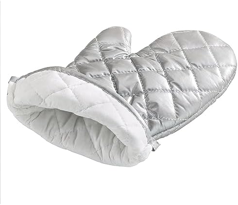 New Star Foodservice Oven Mitts with Extra Defense, up to 400F, Silver