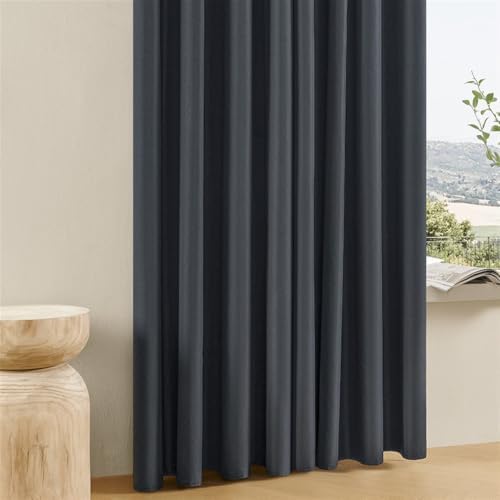 Blackout Curtains for Bedroom 108 Inch Long with Black Liner