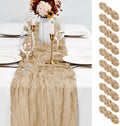 10 Pack Beige Table Runner 10Ft Cheesecloth Table Runner Boho Gauze