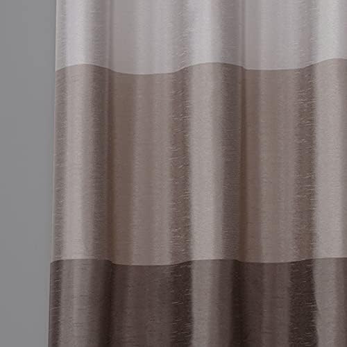 EXCLUSIVE HOME Chateau Striped Faux Silk Grommet Top Curtain Panel