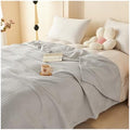 Cotton All-Season Lightweight Waffle Weave Knit Throw Blanket, Soft