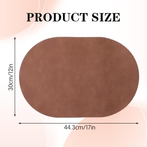 Dining Table Mats Set of 6, Faux Leather Placemats, Washable, Stain &