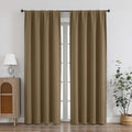 Chyhomenyc Brown Blackout Curtains 72 Inches Long, Thermal Insulated