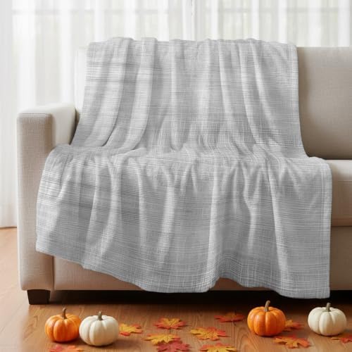 Slate Gray Flannel Fleece Throw Blanket, Vintage Solid Color Modern