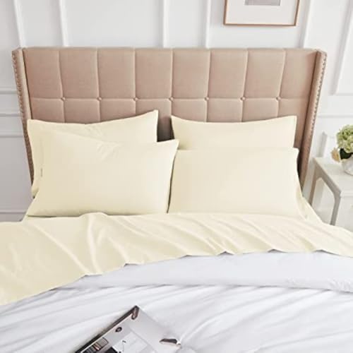 100% Egyptian Cotton Sheets 400 Thread Count Sheets King Size 4 Pc