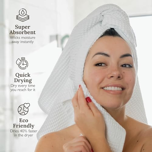 GILDEN TREE Waffle Hand Towels for Bathroom Quick Dry Towel Super