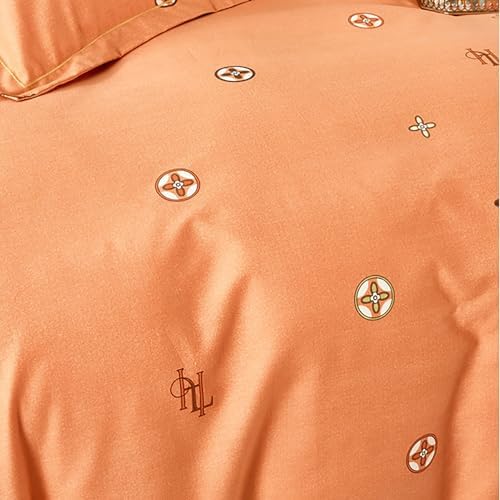 100% Cotton Floral Duvet Cover Queen, Soft Long-Staple Cotton