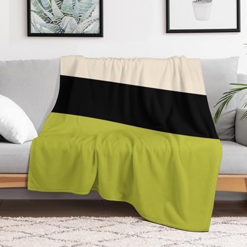 Soft Plush Throw Blankets, Green Taupe Beige Blankets Warm Fuzzy