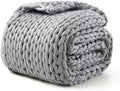 Hand-Knit Weighted Blanket for Adults,Christmas & Birthday Gifts for