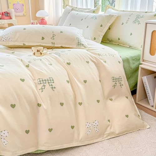 Brushed Bedding Duvet Cover Set, Soft Cotton Floral Bedding Set
