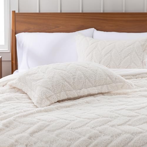 Berkshire Sherpa & Velvetloft Comforter Set King, Luxuriously Warm